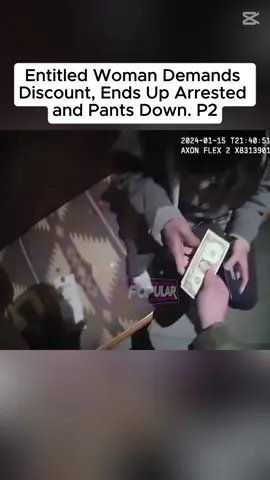 Entitled Woman Demands Discount, Ends Up Arrested and Pants Down #fyp #police #bodycam #criminal #cam 