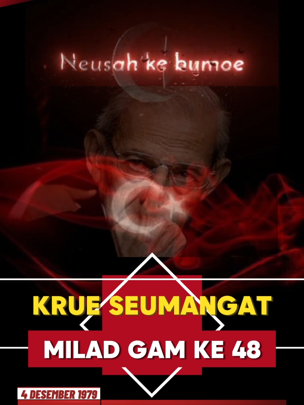 Krue Semangat Bangsa Aceh Mulia...Selamat Uroe #miladgam48  Neubie Ya Allah Beujroeh Bangsa Aceh di bawah Pimpinan Panglima Kamoe @mualem.dekfad  @fadhlullah_dekfad  @partaiaceh.official  #aceh 