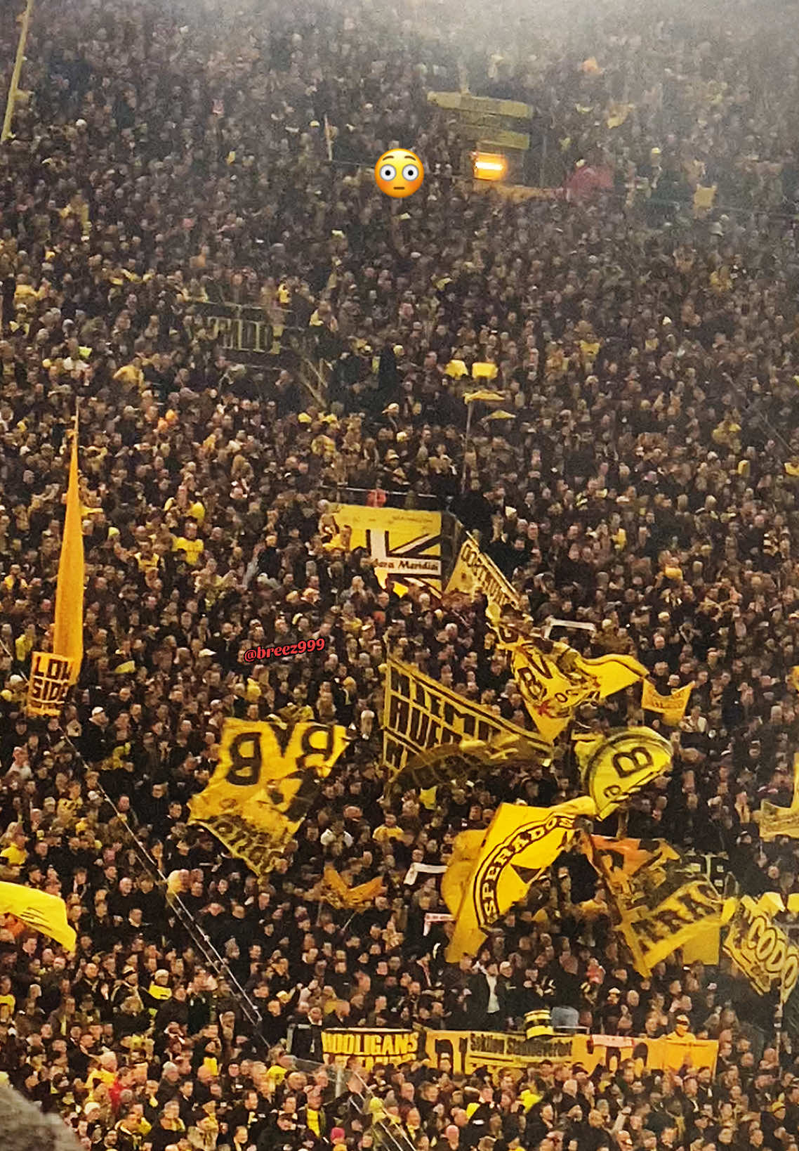Die Südtribüne ist am Feiern #bvb #borussiadortmund #ultras #ultrasdortmund #südtribünedortmund #bvbfans #hejabvb #nurderbvb #ballspielvereinborussia09dortmund #fussball #westfalenstadion1974 #signalidunapark 