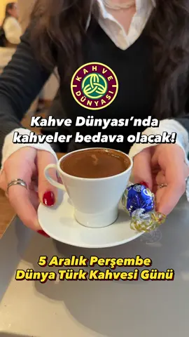 Arkadaşına gönder sana kahve borcu olsun! ☕️ 🔈Kahve Dünyası 5 Aralık Dünya Türk Kahvesi Günü’ne özel bir günlüğüne herkese Türk kahvesi ikram ediyor! ⭐️Normalde 70₺ olan kahve 5 Aralık’ta ücretsiz olacak. ✅Planları şimdiden yapın bu kampanyayı kaçırmayın! 🚀Sen de beraber gitmek istediğin arkadaşına gönder şimdiden afiyet olsun!  #ücretsiztanıtım reklam #yemekvetatil #gastroworks #istanbul #istanbulmekanları #mekanönerisi #mekan #gezi #yemek #mutfak #restoran #kahvedünyası #kahve #türkkahvesi #5aralık #5aralıkdünyatürkkahvesigünü #türkkahvesigünü 