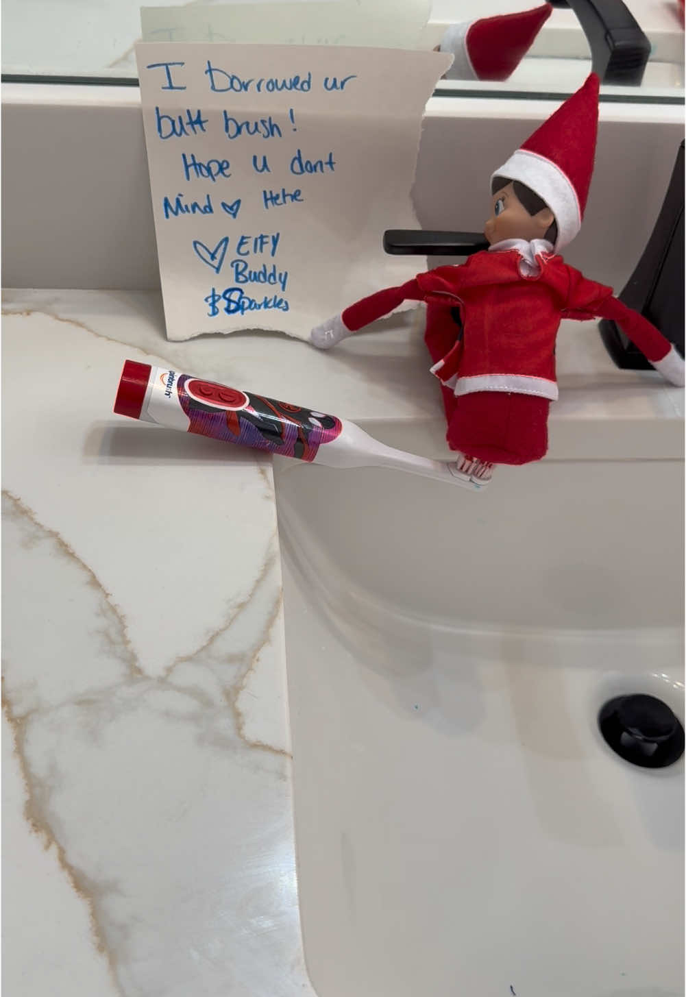 Elf on tbe shelf night 3, done 🤪🤣 #holidaytiktok #elfontheshelf #elfontheshelfideas #christmascountdown 