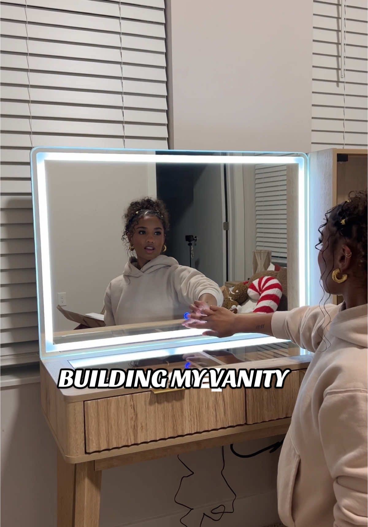Ladies if you need something built, call me (jk please dont) #amazonfinds #amazonvanity #vanity 