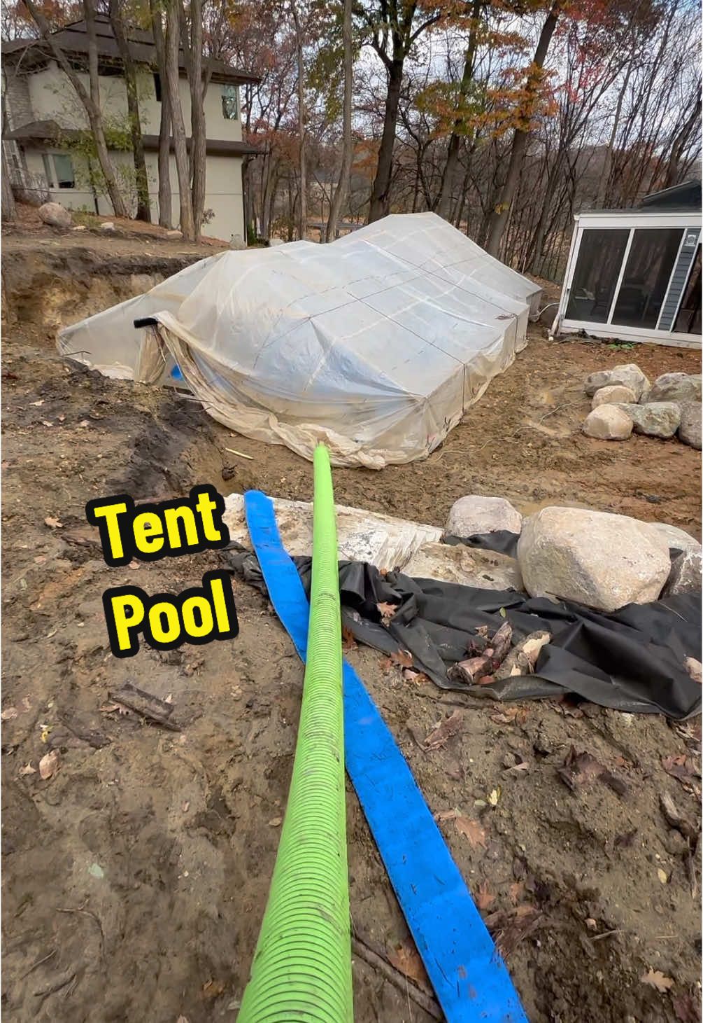 Tent pool #fyp #satisfying #pool #water 