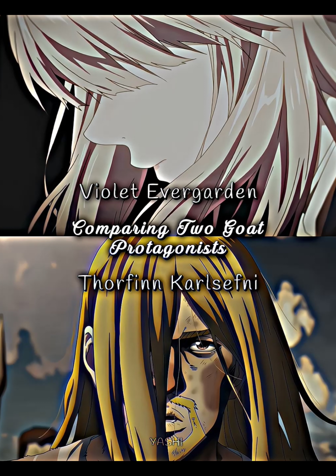 Ugly edit lol #anime #writing #violetevergarden #violet #vs #thorfinn #vinlandsaga #bulugoat #golugoat 