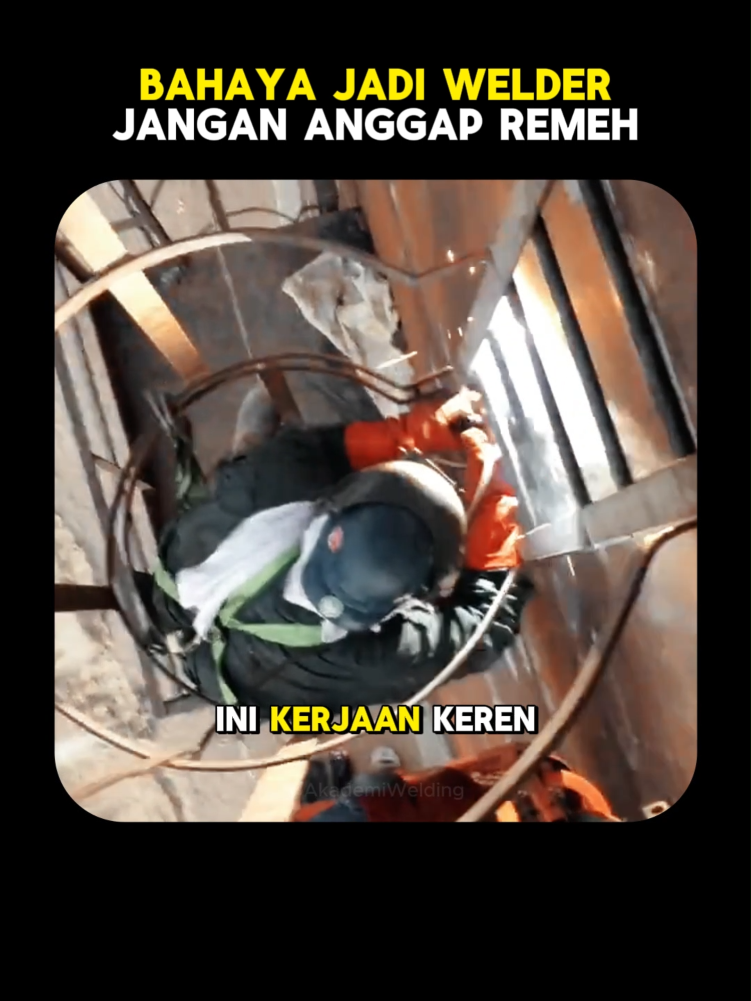 BAHAYA JADI WELDER JANGAN ANGGAP REMEH! #akademiwelding #pengelasan #welderindonesia🇮🇩 #tukanglas #welding