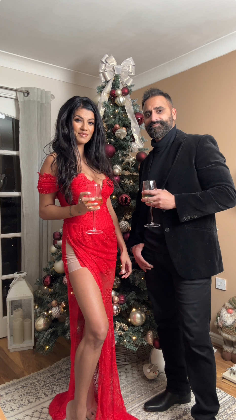 The Christmas tree is finally up, the transition went smoothly but just a day later though! 🎄🎁🤗🤭 #christmas #christmastree #couple #husbandwife #couplegoals #britishindiancouple #thebestcouplepodcast #tbcp #reddress #christmasdress #fyp #mewmewfashion #mewmew #fashion #beautytok @Mew Mews Fashion 