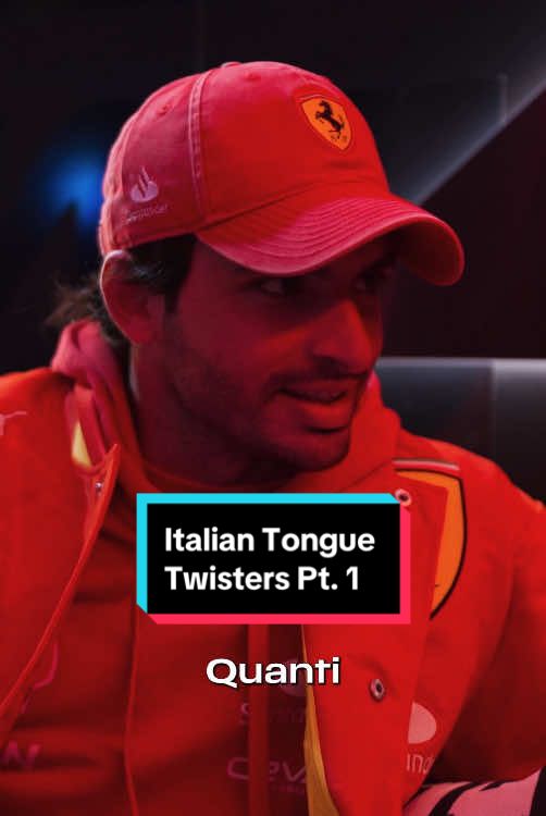 Quindi, quanti… what? 😵‍💫Can you say this Italian tongue twister?  #FerrariTikTok #FerrariRaces #CharlesLeclerc #CarlosSainz #F1TikTok 