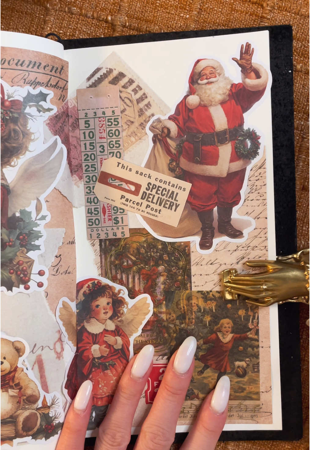 Replying to @Debbiemcu vintage nostalgic christmas ❤️ #scrapbooking #junkjournal #scrapbookasmr #asmrjournal #vintagescrapbook #nostalgia #christmas #vintagechristmas 