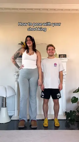 Wait for the end results 🫣 #tallgirl #shortking #height #funny #fyp #heightdifference #tallgirlproblems #tall #short #couplegoals #howtopose #holidaycards #heightcomparison 