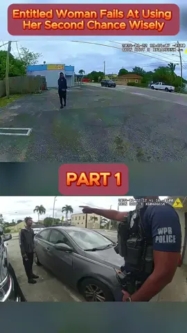 Entitled Woman Fails At Using Her Second Chance Wisely - Part 1 #cops #copsoftiktok #copsontiktok #copstiktok #police #chase #copschase #foryou #fyp #usa