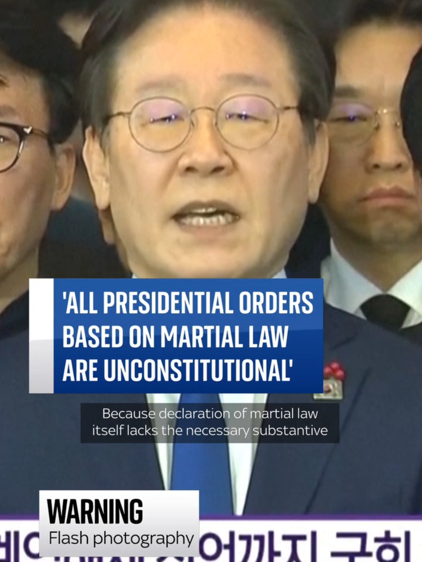 #SouthKorea's main opposition leader says president's martial law declaration is 'unconstitutional and void'