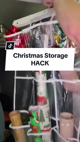 This is such an easy hack for storing your christmas wrapping paper and bows! I hope it helps! #christmas #hack #LifeHack #storagehacks 