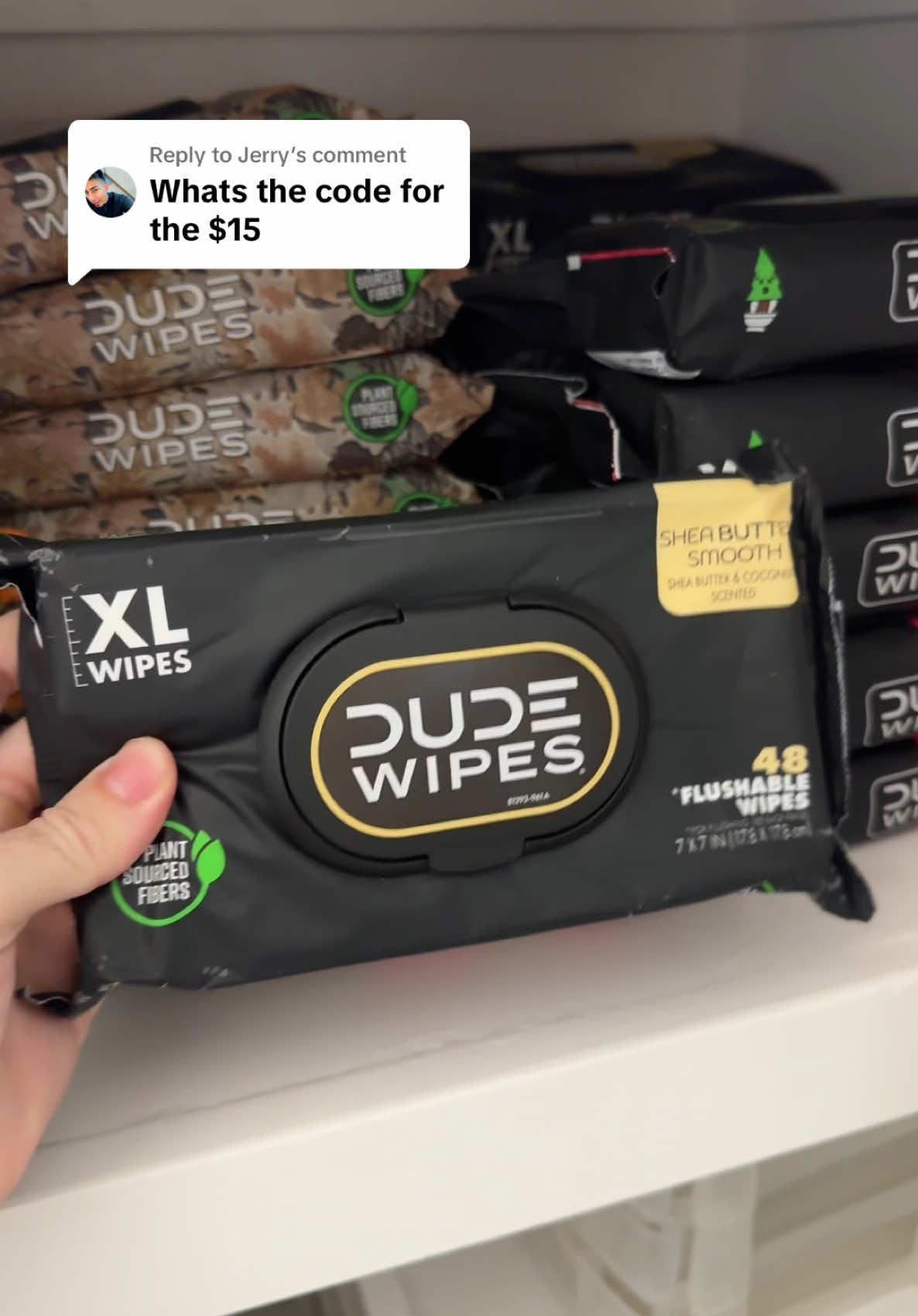 Replying to @Jerry there is no code for the dudewipes. Its already half off #dudewipes 