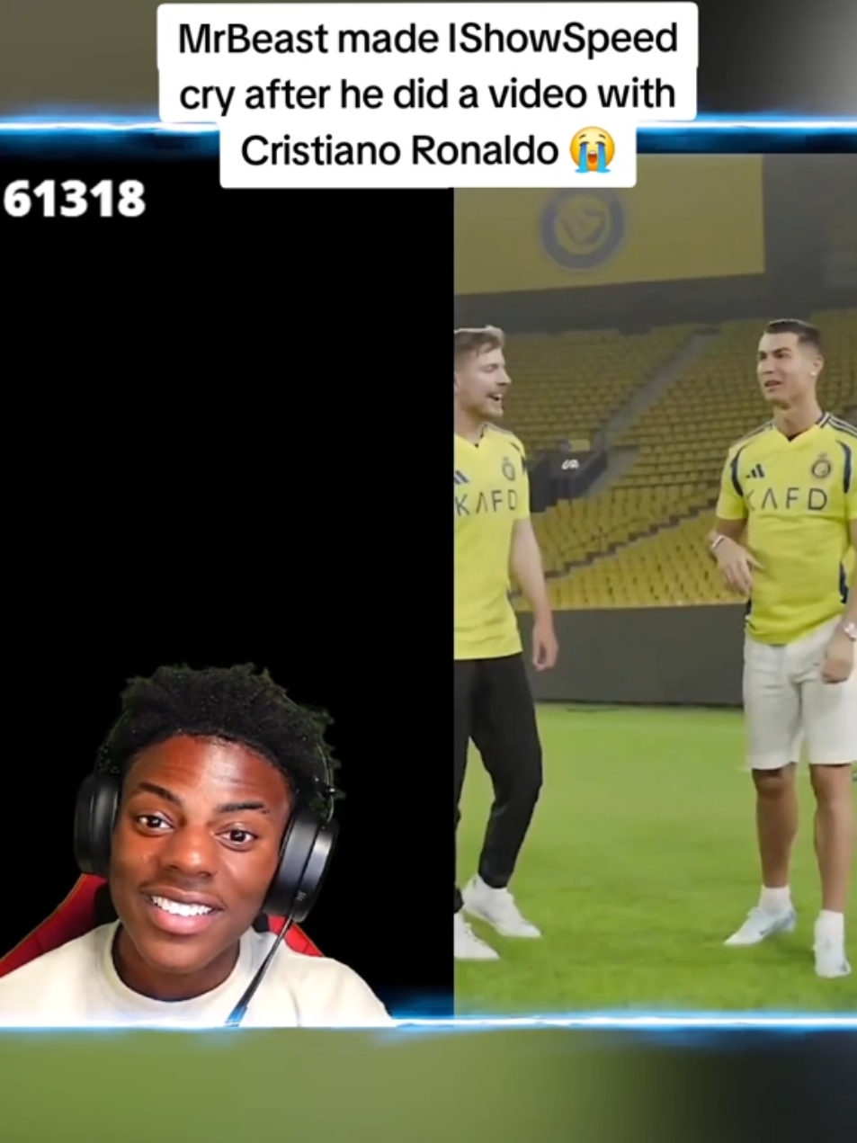 MrBeast made IShowSpeed cry after he did a video with Cristiano Ronaldo 😭 #ishowspeed 