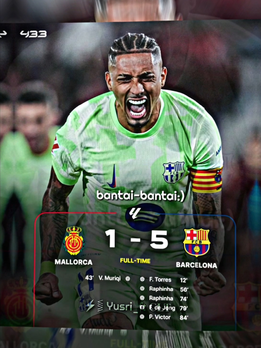 FT : Barcelona 5-1 Mallorca,Barca membantai Wak 😎🤙#football #barcelona #fyp #fypシviral #fyppppppppppppppppppppppp #laliga 