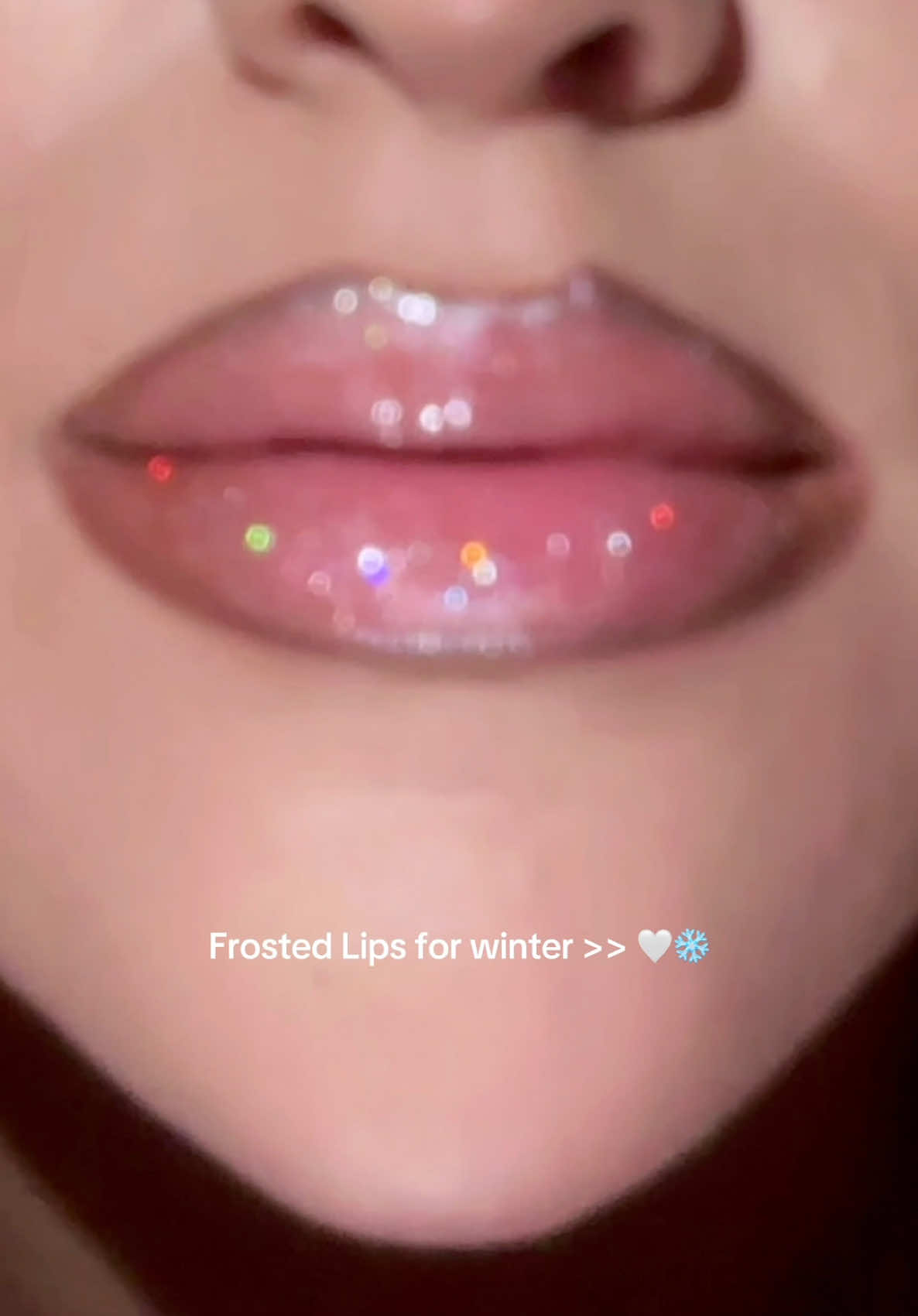 Snowflake lip combo for winter >>>> 😚❄️🤍 w/ @Stila Cosmetics ad #glitterlips #winterlips