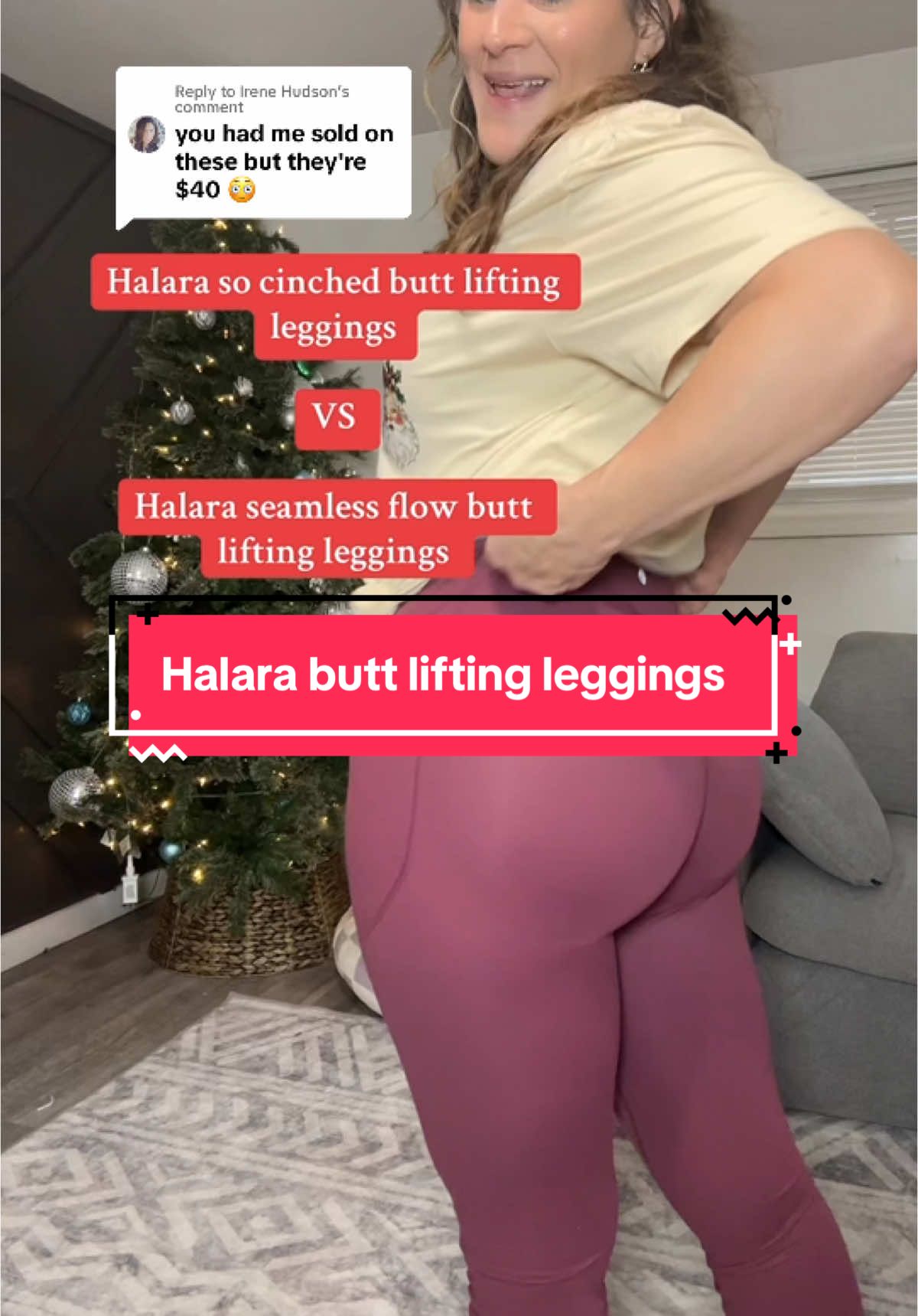 Replying to @Irene Hudson @Halara has a more affordable option to the so cinched butt lifting leggings! #halara #halaraleggings #leggings #gymleggings #workoutleggings #buttliftingleggings #midsizefashion #TikTokShop 