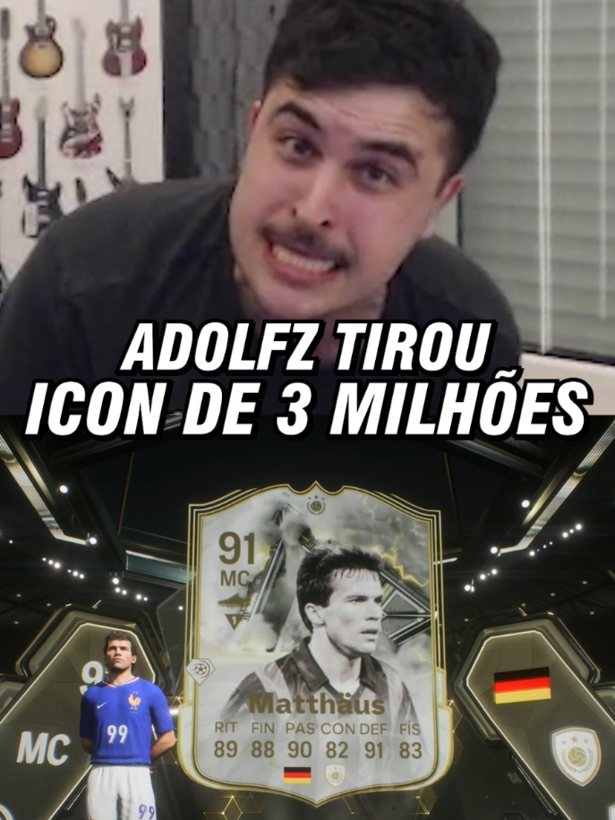 Adolfz ficou ALUCINADO com o ICON de 3 MILHÕES! #eafc #fc25 #eafc25 #ultimateteam #banquetafc #banqueta #adolfz #adolfera 