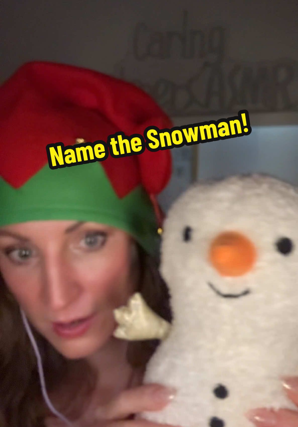 ☃️ Name the snowman! Most likes on the name will win! ASMR naming #snowman #asmr #tkmaxx #dogtoy #pettoy #christmas