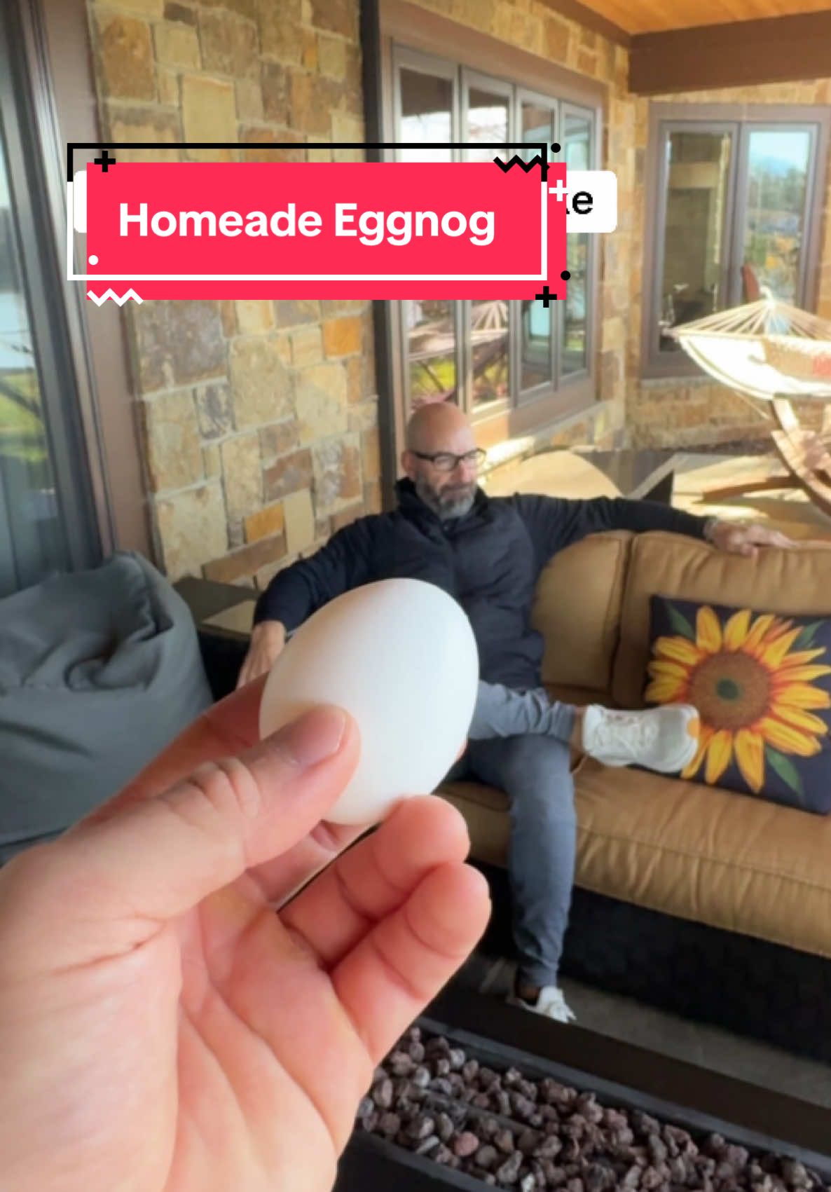 How to make homeade egg nog 🥚#johnnydrinks #eggnog #fatherson #holidaydrinks 