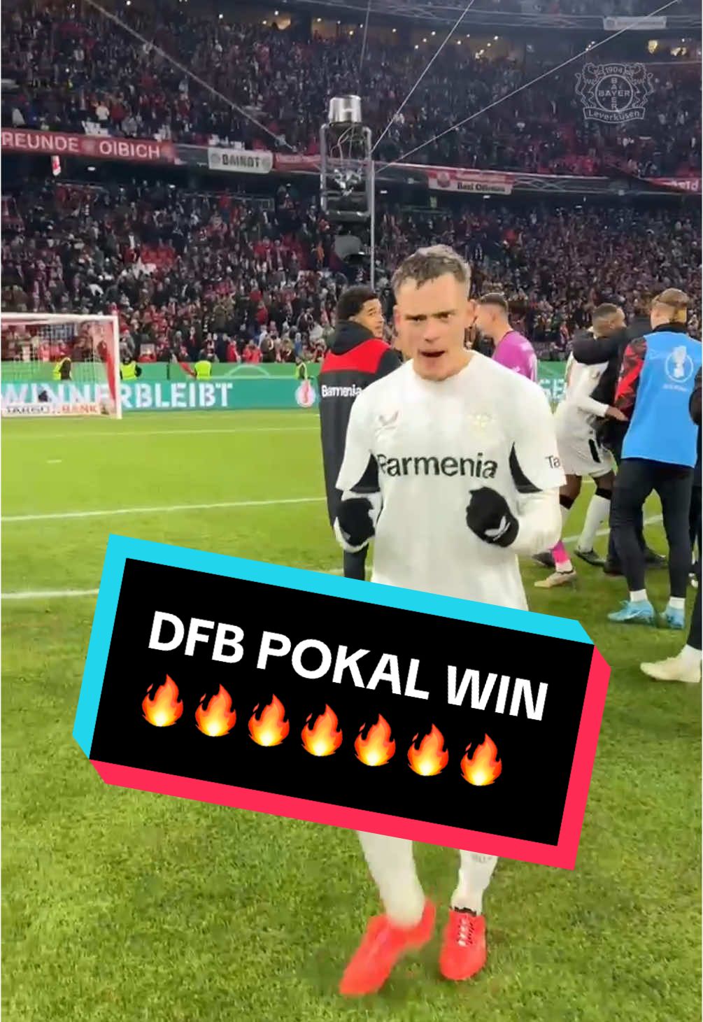 JA MANN!! 🔥QUARTER-FINALS HERE WE COME AGAIN!!! 😮‍💨🖤❤️  🏆 #Viertelfinale #DFBPokal #Leverkusen #Bayern #FCBB04 #Bayer04 #Achtelfinale