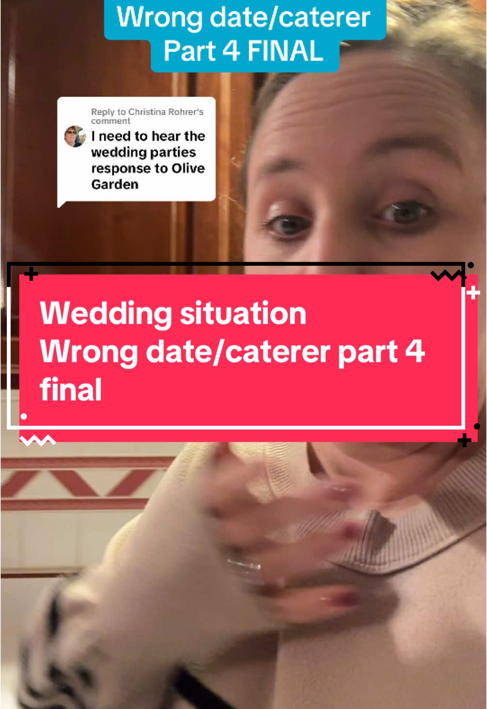 Replying to @Christina Rohrer @Olive Garden for the win 👏👏👏 #weddingsituation #weddingstory #weddingstorytime #storywedding #storytimewedding #weddingguest #situationwedding #weddingvendor #weddinghumor #weddinglol #weddinglaugh #weddingplanning #weddingplanner #2023bride #2024bride #weddingtiktok #2025bride #2026bride     