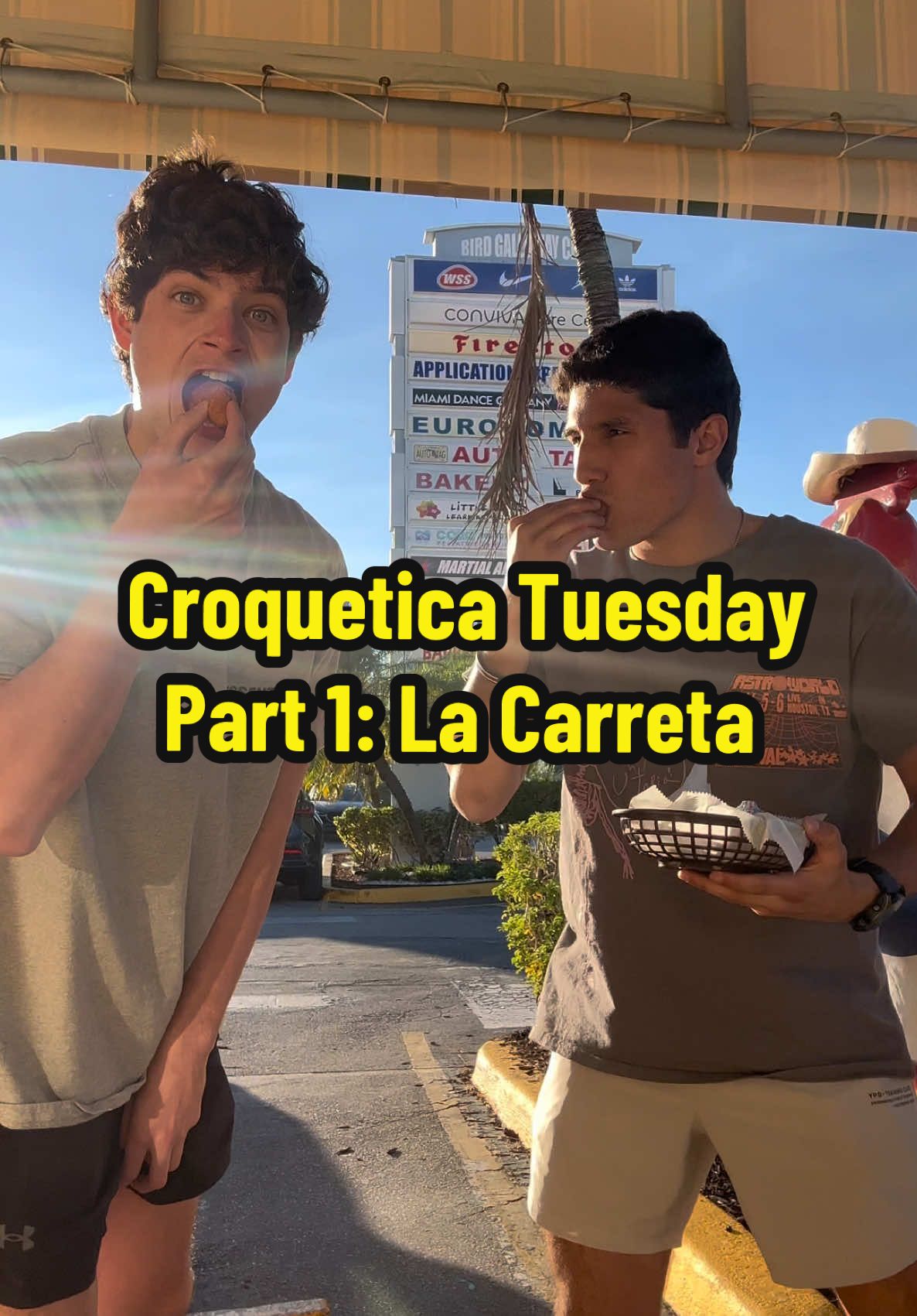 Croquetica Tuesday | Part 1 - La Carreta #miami #cuban #croqueta #college #umiami #funny #colada #cafecito #rightside #fyp #foryoupage #viral 