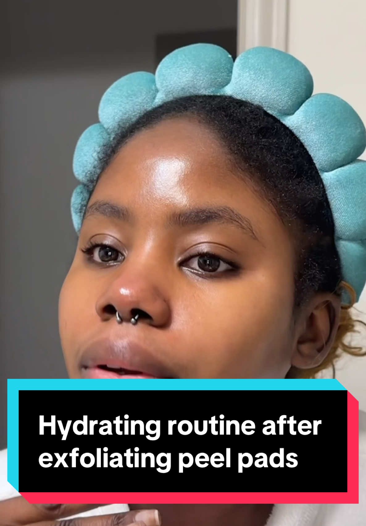 This is my semi nourishing and Hydrating routine. #creatorsearchinsights #skincare #blackgirl #fyp #glassskin #tretinoin 