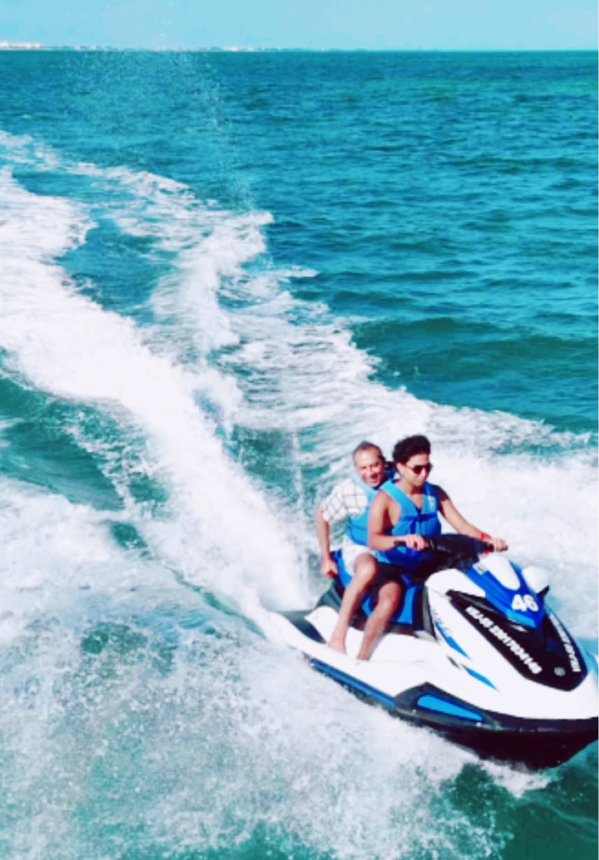 A #memory I’ll #cherish forever: the #wind in our #faces, the #spray of the #water, and my son’s #laughter #echoing across the #waves as we shared the #thrill of #riding the #jetski together, a perfect #moment of #pure #joy and #connection. 