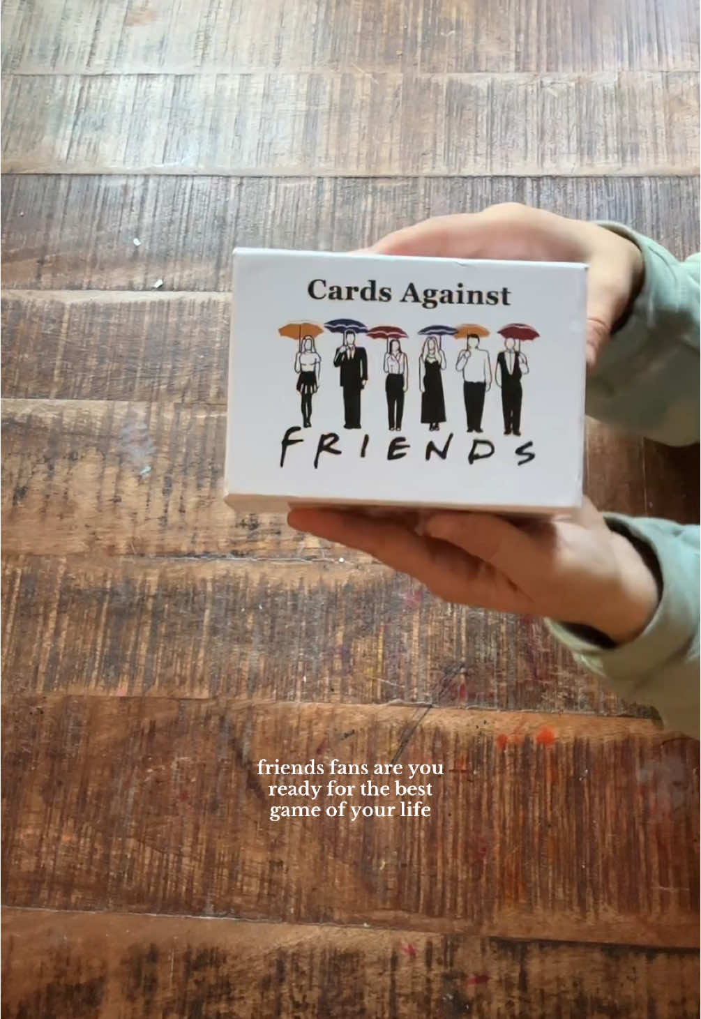 Cannot wait to play this with a bunch of diehards (DIE HAAAAARDDDDD!!!!) #friendstv #cardsagainstfriends #rossandrachel #wewereonabreak #friendsreunion #friendsfans 