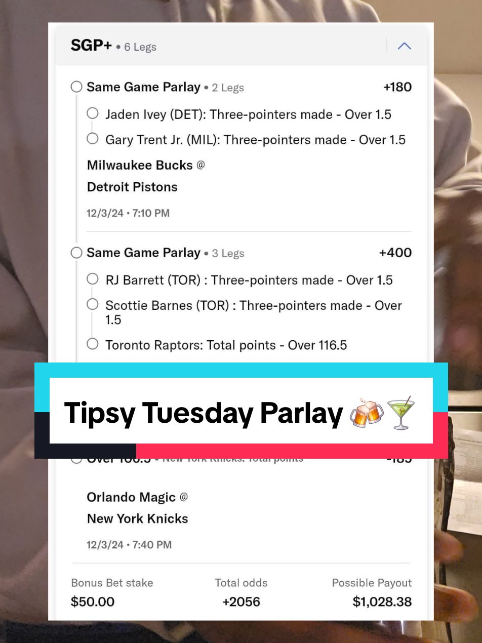 NBA Cup vibes: Parlay locked, cocktail poured 🍸🏀 #NBAInSeason #ParlayPlay #sportsbetting #NBA #nyknicks #betmgm #gamblingtiktok #parlay #tipsy 