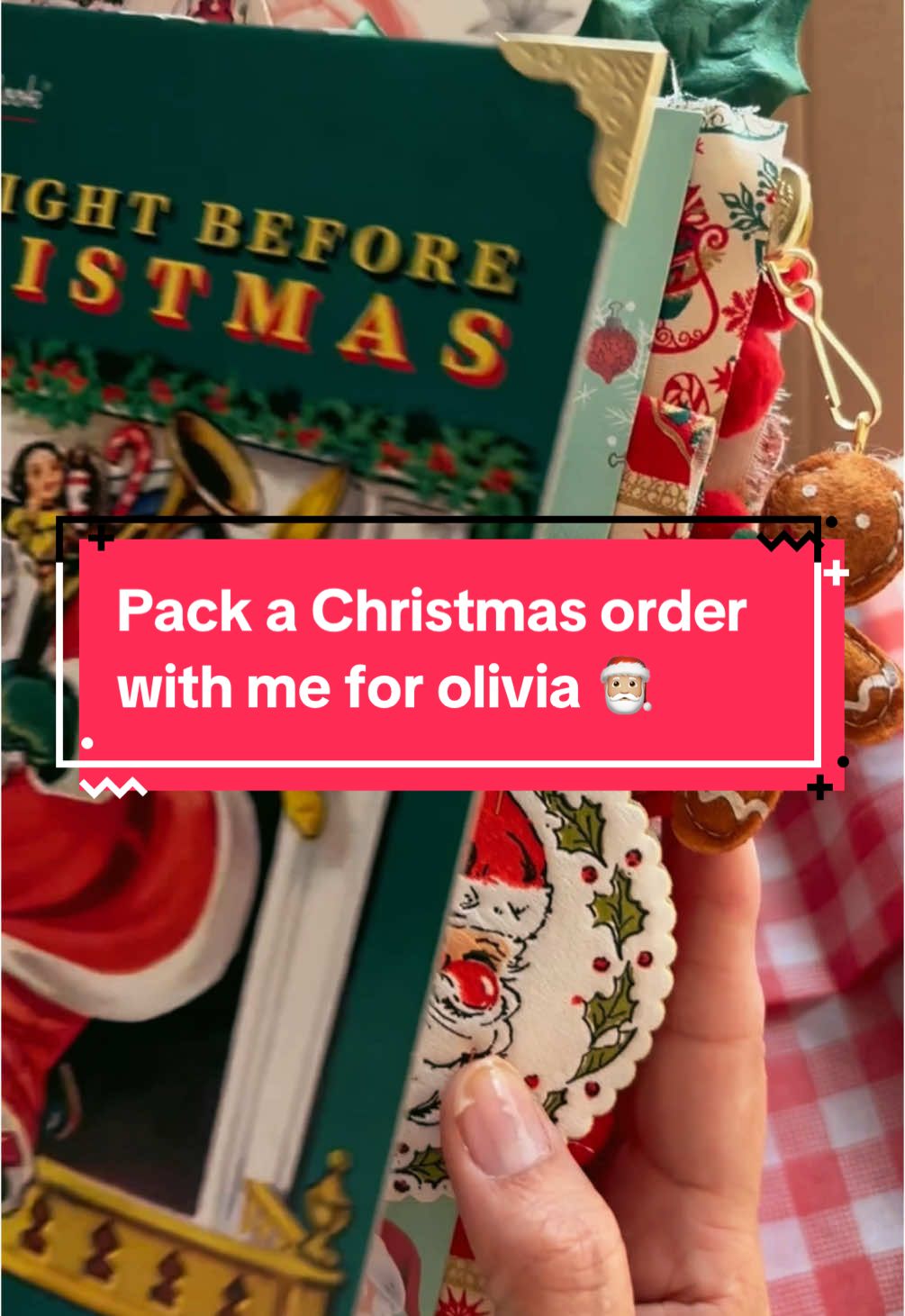 Asmr pack a Christmas junk journal order with me for olivia 🎅🏼🥰 Yhank you Olivia! I hope you love the journal and the paper crafting aupplies ❤️ #vintagechristmas #journaling #packingorders #scrapbooking 