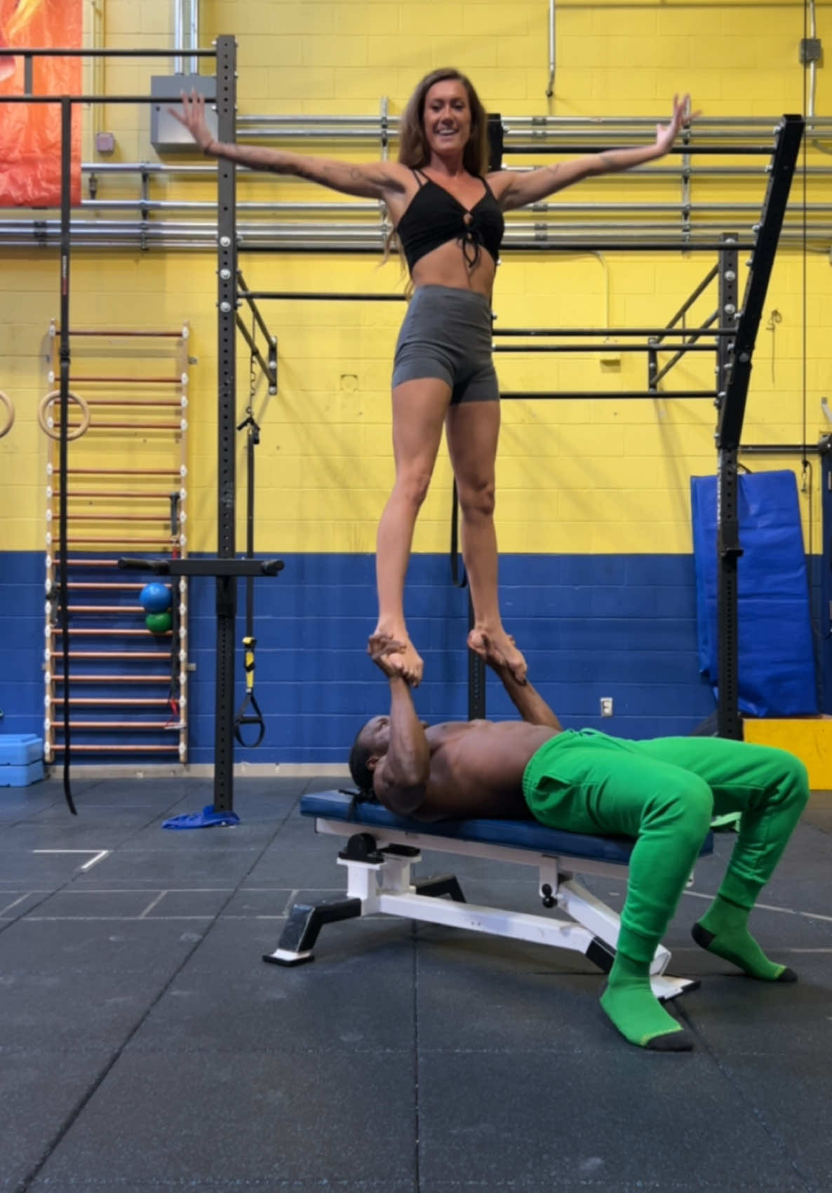 Chest hand to feet press combo with @charlottegosullivan  What do you think? 👇🏿 : #circus #athlete #acrobatics #chestpress #mix #combo #handtofeet #pushup #squad #yoga #acroyoga #bodycontrol #acro #sport #mindset #progress #strength #workout #strengthtraining #bodyweight #bodyweighttraining #explore #explorepage 