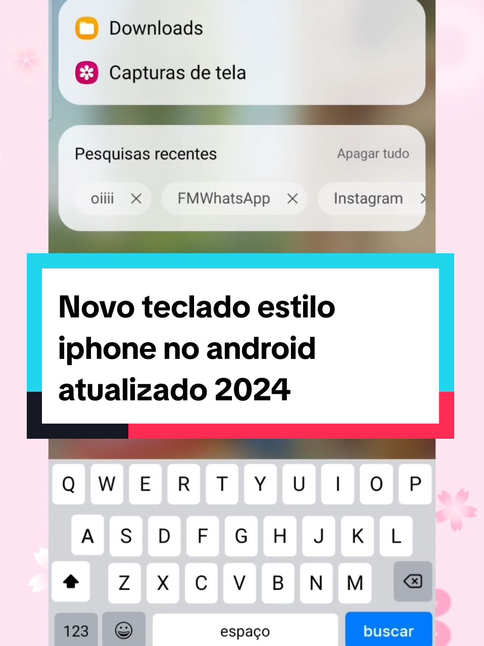 Novo teclado estilo iphone no android atualizado #ios #tecladoios #android #iphone 