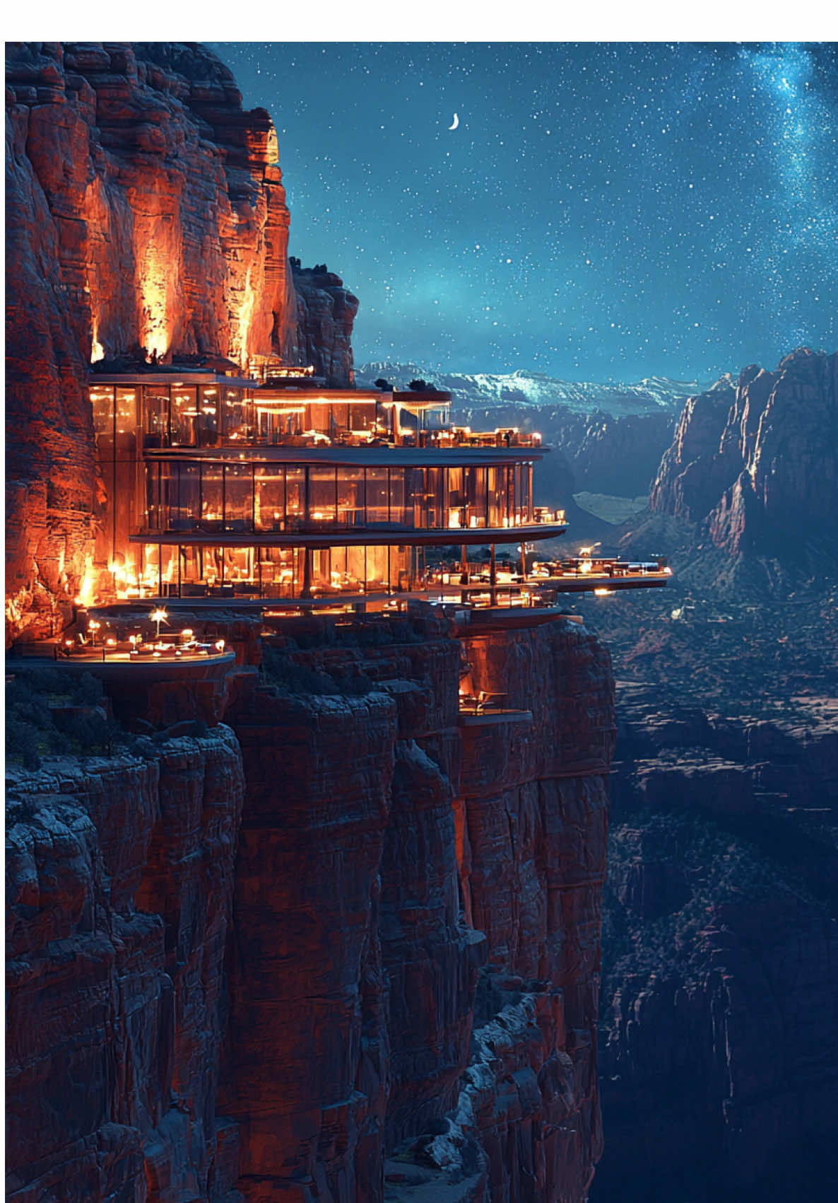 Luxury on the edge. Would you stay here? #luxurytravel #hoteldesign #hotelconcept #fiction