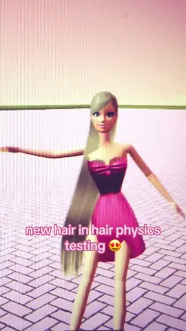 the black hair looks a lot better #roblox #robloxgame #robloxfyp #hairphysics #robloxhair #barbie #barbiegirl #barbiedoll #fyp