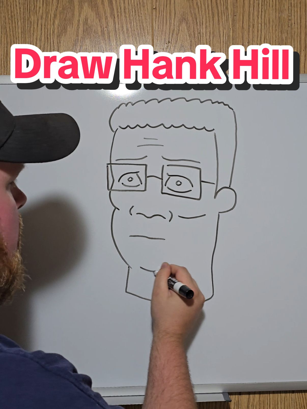 how to draw Hank Hill