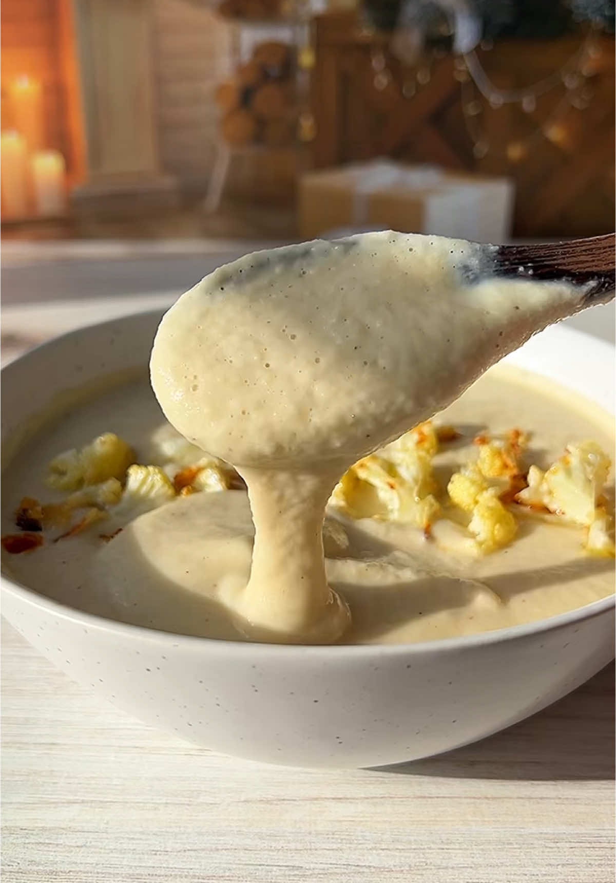 ✨Cauliflower Soup✨ This soup redefines “creamy!”😮‍💨 My Cauliflower Soup is one of the most luscious soups you will make, and with just 4 ingredients, it doesn’t get any easier. My “aha” 💡 moment that lead me to creating this soup came when I was filming my Baked Cauliflower Dish…..”what if I took some of the same ingredients and made a blended soup?” Sometimes my random kitchen ideas turn into the best meals, and this one ended up being 5000/10! I love using cauliflower as the base to a dish, since it’s low-carb, high in nutrients, and a great blank canvas for soaking up flavor. I hope you love this Modern Nonna creation! 😘 Ingredients * 5 cups raw cauliflower florets * 100 grams Boursin cheese, 3/4 of a block * ¼ teaspoon salt * 2 teaspoons olive oil * 1 cup broth, divided * Additional topping suggestions: roasted cauliflower florets, parmesan cheese, grilled cheese bites, croutons, or bacon bits. https://themodernnonna.com/cauliflower-soup/ #cauliflower #cauliflowerrecipes #cauliflowersoup #souptok #FoodTok #recipetok #cookwithme 
