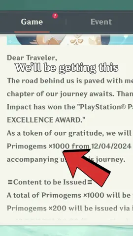 Hoyoverse playstation rewards 1000 #playstation #console #pc #game #gaming #genshinmemes