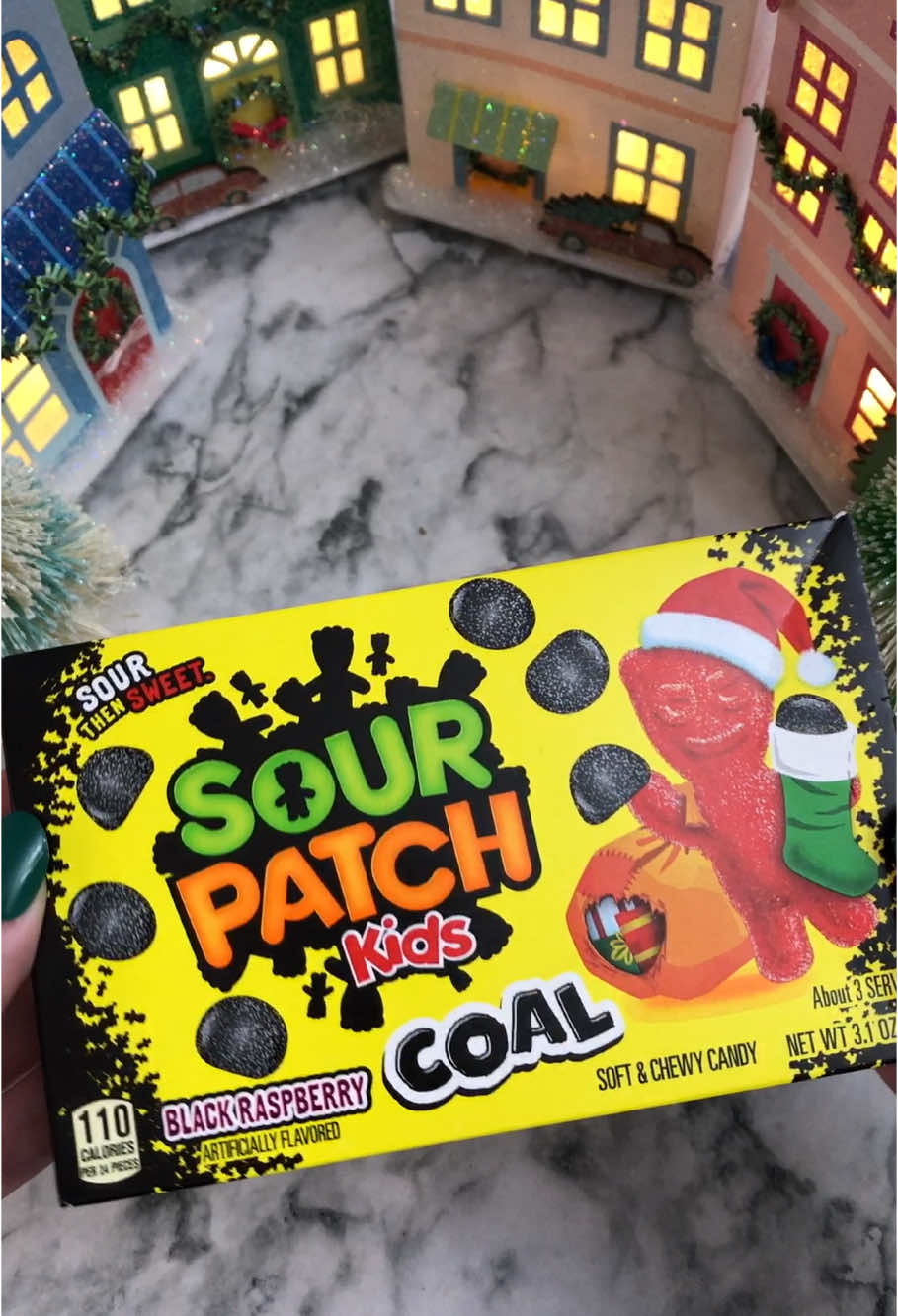 Sour Patch Kids Coal! Love the black raspberry flavor! #candy #sourcandy #sourpatchkids #asmr #asmrfood #satisfyingvideos #christmascandy #christmastreats #tastetest #foodreview #candyreview #candytok #christmastiktok @Sour Patch Kids 