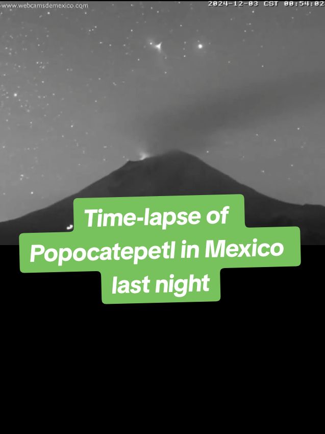 Time-lapse of #Popocatepetl in #Mexico last night #uap #ufos #ufosighting #alien #aliens #ufo #volcano 