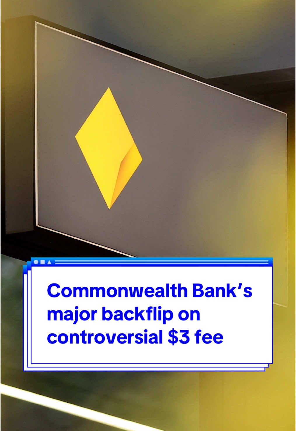 #CommonwealthBank’s major backflip on controversial $3 fee 🏦 #commbank #yahooaustralia 