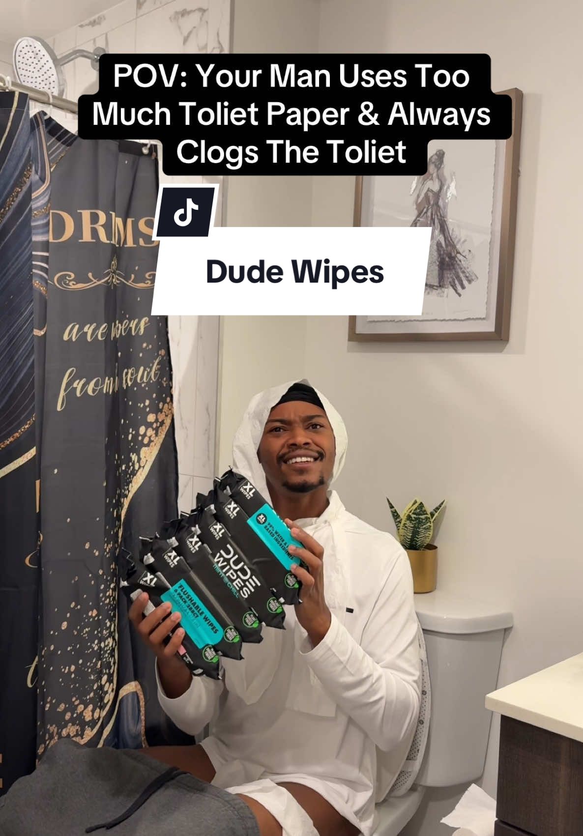 How This Man Use Pounds Of Toliet Paper But His Cheeks Still Stank! #dudewipes #tolietpaper #clog  #wivesoftiktok #fypシ #giftsforhim #fy 