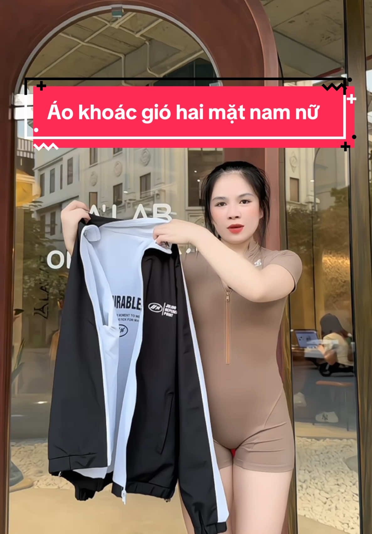 Áo khoác gió hai mặt nam nữ 