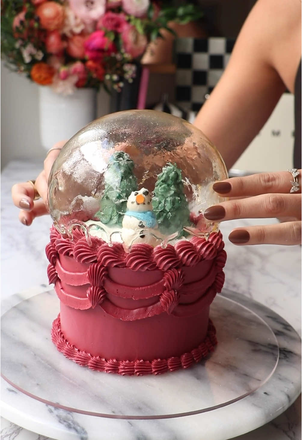 Snowglobe cake⛄️