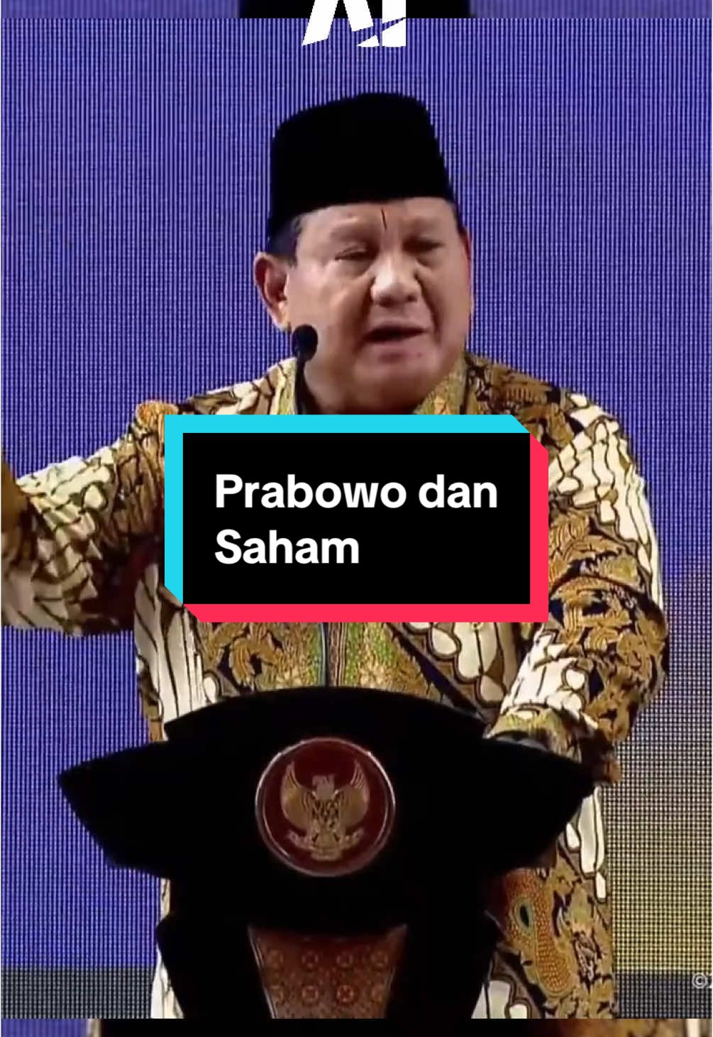 Ternyata Pak Prabowo ngga mainan saham  #Tanwirmuhammadiyah #prabowo #saham 