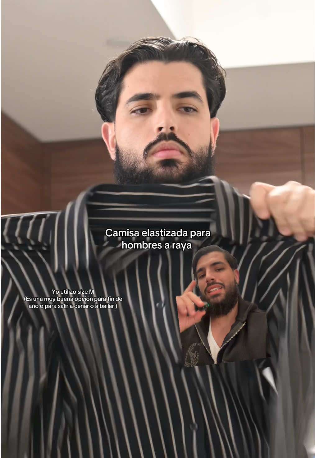 Camisa elastizada para hombres a raya  • ya la pueden conseguir en el carrito naranja de Tiktok shopbdel video 🤝 #outfits #outfitidea #mensfashion #casualoutfits #casualstyle #clothes #elencoco #modamasculina #greenscreenvideo 