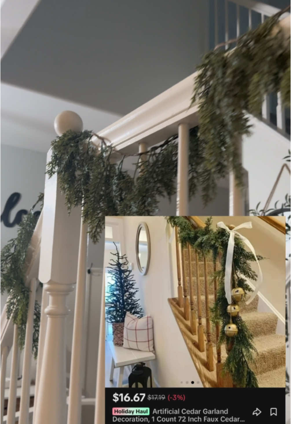Elevate your home this Christmas with this beautiful garland🎄 #christmas #garland #tiktokshop 