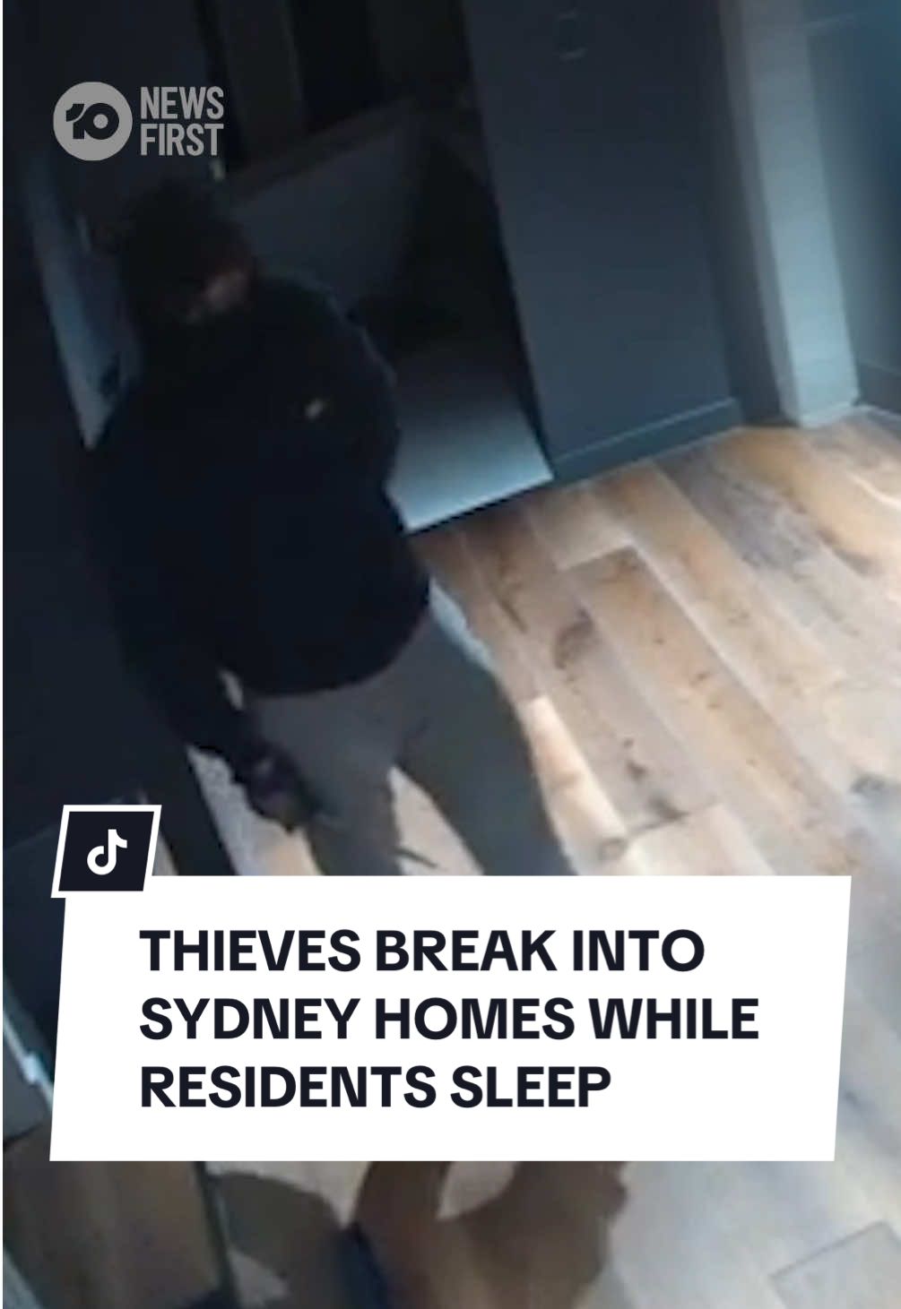 Alarming footage shows armed thieves breaking into Sydney homes while residents are sleeping. The incidents occurred between October 8 and 20 in Sydney’s north-west. The homes were entered while occupants were present, no one was injured but cars were stolen from most homes. The suspect is described as a man in his 20s, medium build, with a tattoo on his left leg. Anyone with information is urged to contact police.