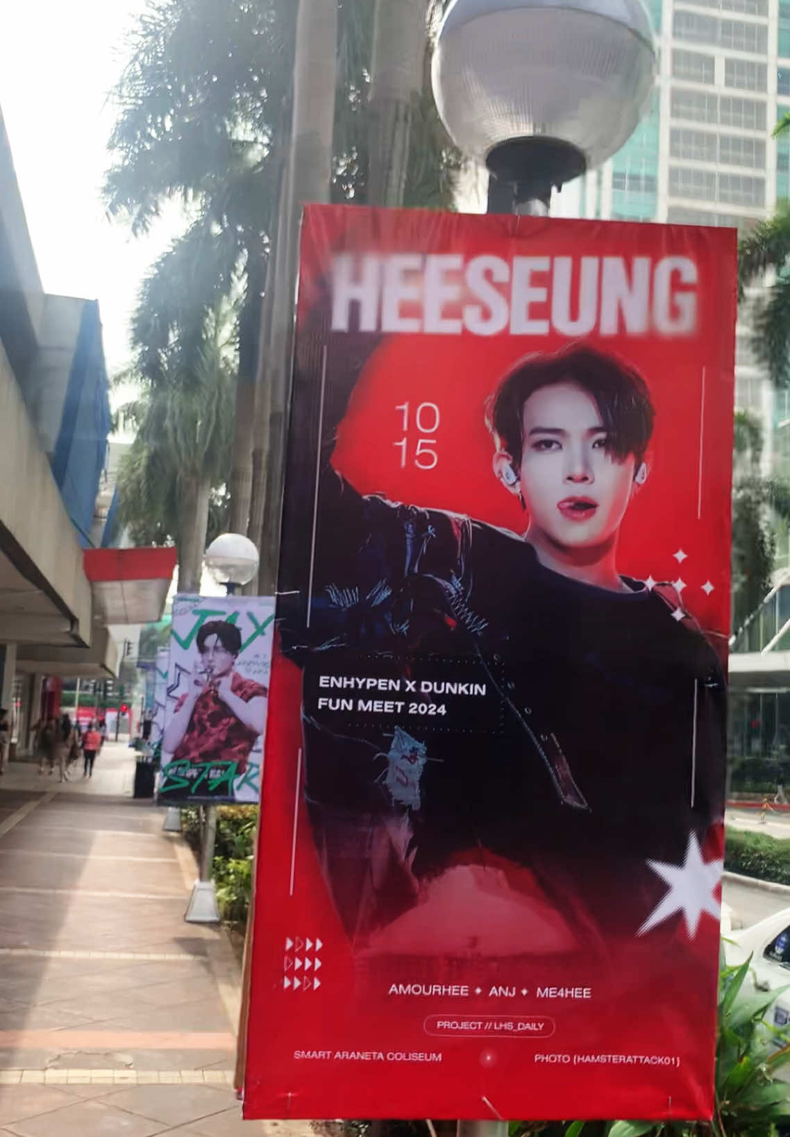 — ENHYPEN LAMP POST BANNERS ARE ALREADY UP IN FRONT OF ARANETA COLISEUM. SEE YOU ON FRI 🧡 | #ENHYPEN #ENGENE #dunkinenhypen #des7ined #kpopfyp #JUNGWON #HEESEUNG #JAY #JAKE #SUNGHOON #SUNOO #NI_KI 